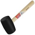 Молоток резиновый с деревянной рукояткой 450гр черный WP241039 WORKPRO